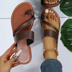Damen Wedge-Pantoletten mit modischen Überkreuzriemen und bequemem Fußbett R&B