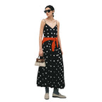 Damen Maxi-Kleid mit Punkten R&B