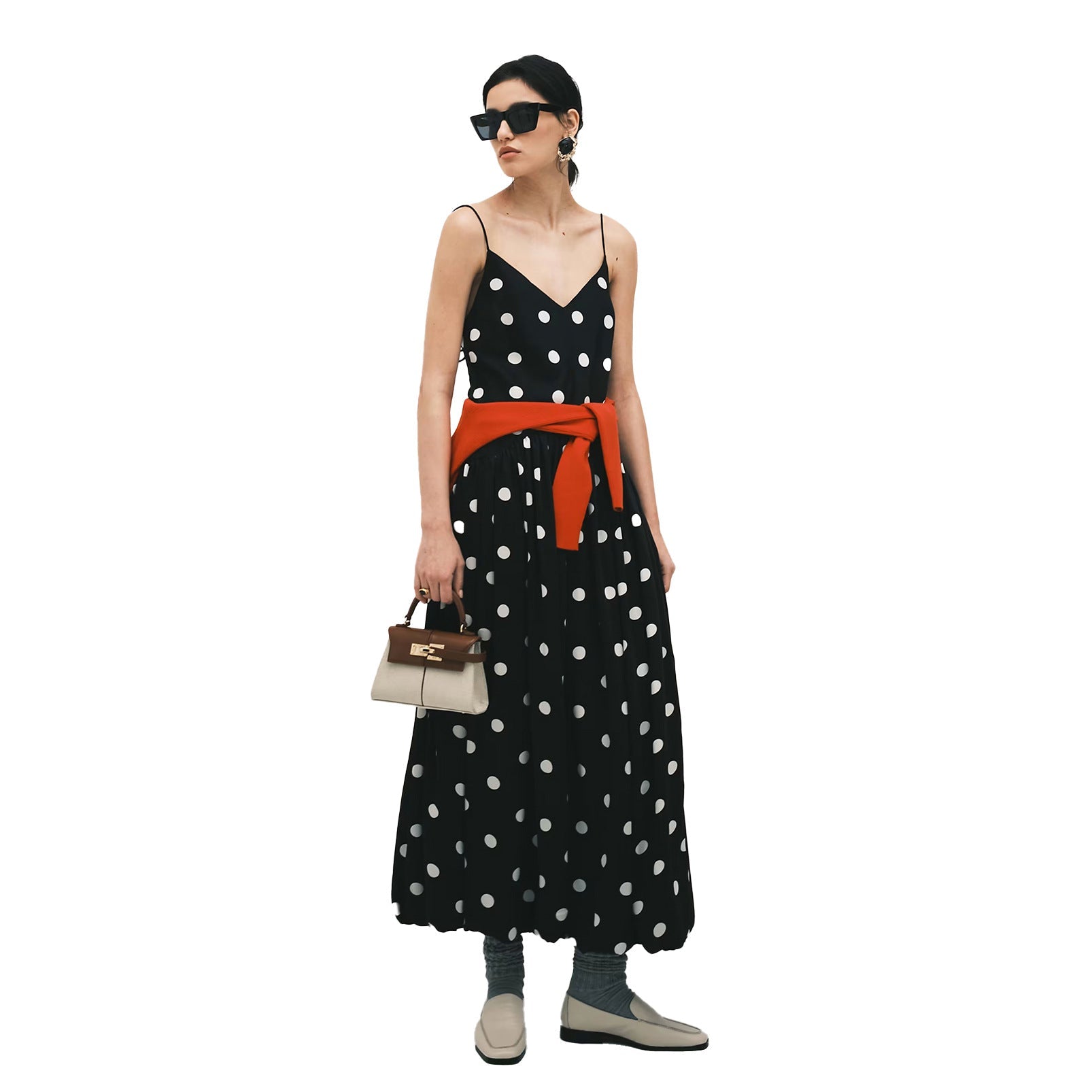 Damen Maxi-Kleid mit Punkten R&B