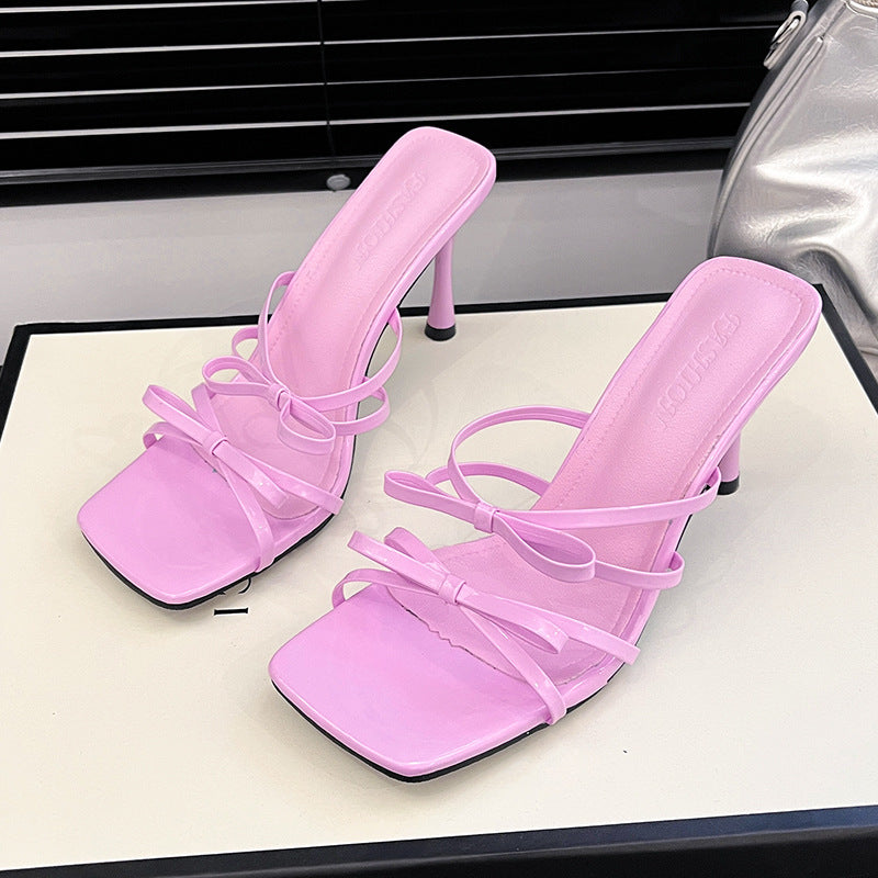 Damen transparente High Heel Sandalen mit eleganten Riemchen R&B