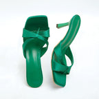 Damen Slingback-High-Heels mit elegantem Knoten-Design und komfortablem Absatz R&B