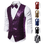 Herren eleganter Paillettenblazer mit passendem Fliege