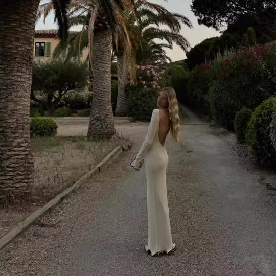 Damen Elegantes Sommerkleid mit raffinierten Ausschnitten und Wellenmuster R&B