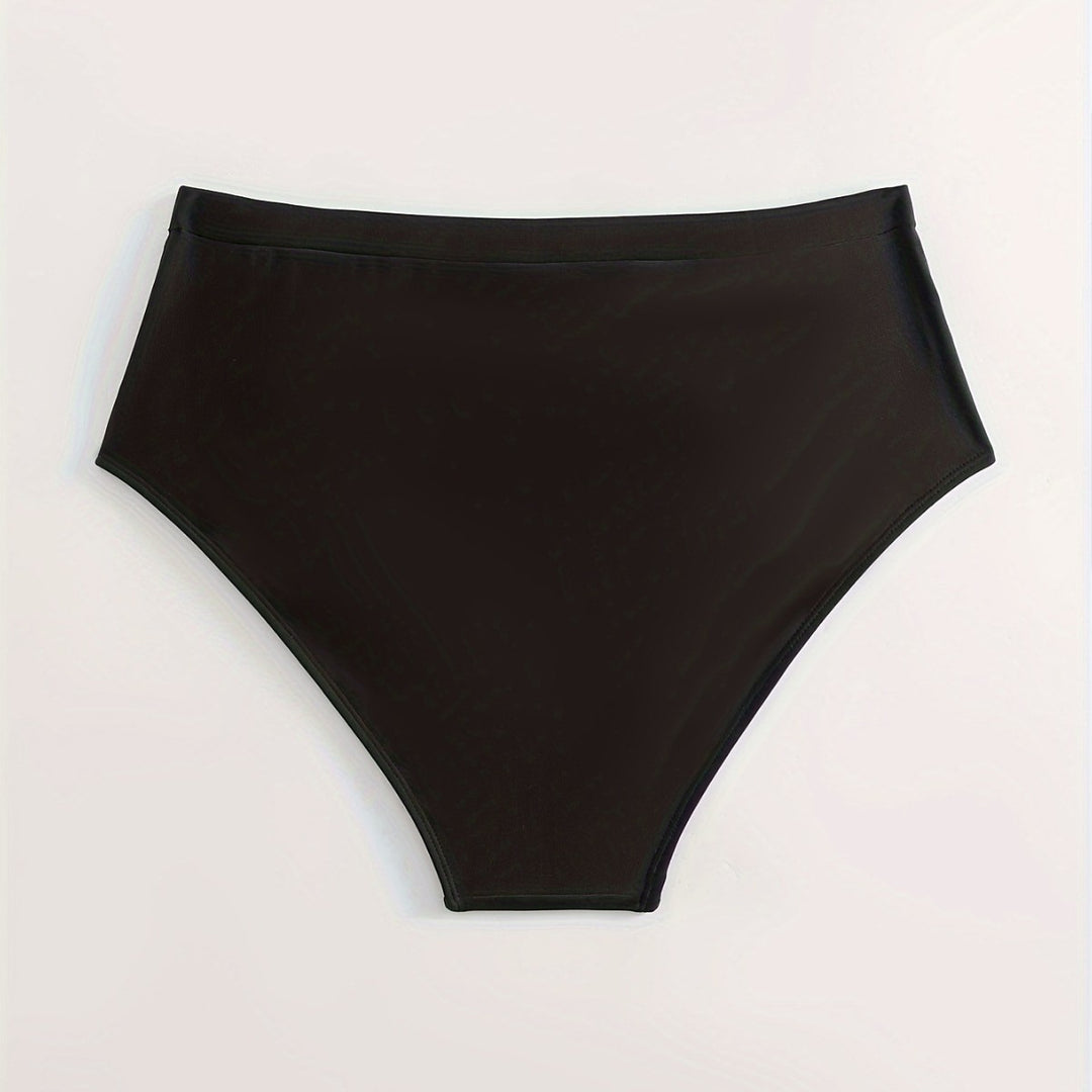 Damen High-Waist Bikinihose mit stilvollen Rüschendetails R&B