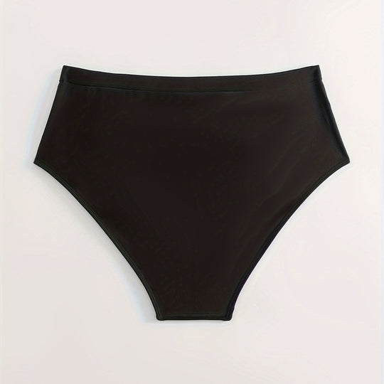Damen High-Waist Bikinihose mit stilvollen Rüschendetails R&B