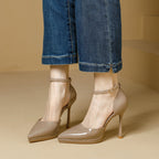 Damen elegante Pumps mit schmalem Riemen und spitz zulaufendem Design