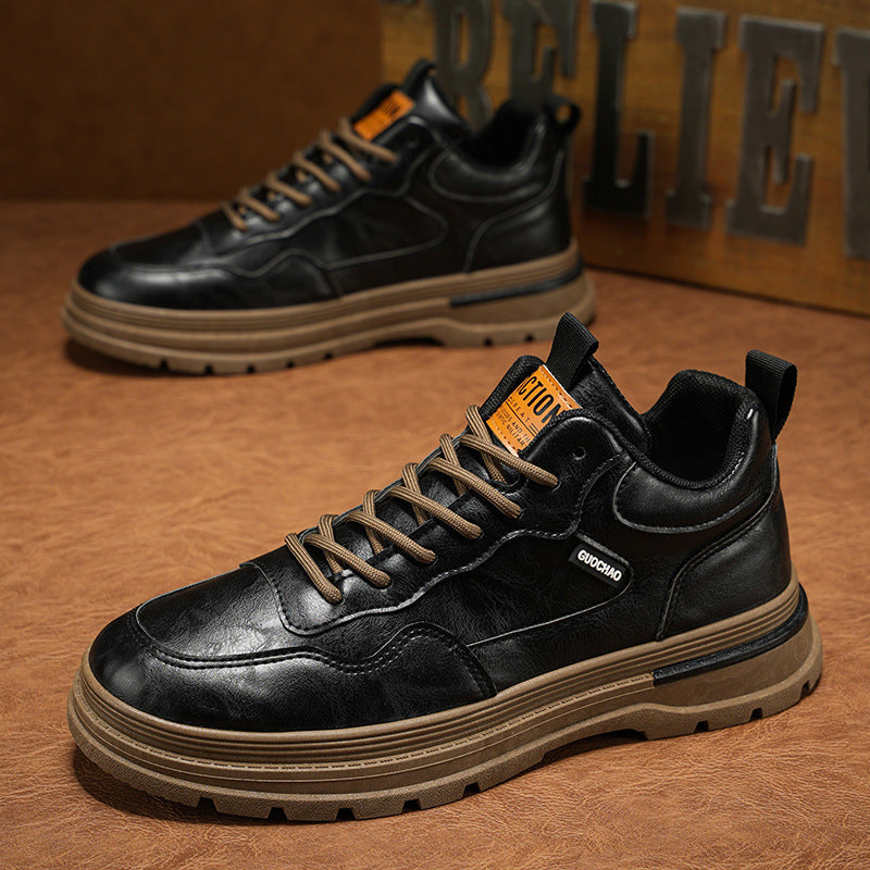 Herren Bequeme und stylische Freizeit-Sneaker mit robustem Sohlenprofil