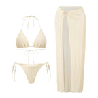 Damen Triangel-Bikini mit raffiniertem Wickelrock R&B