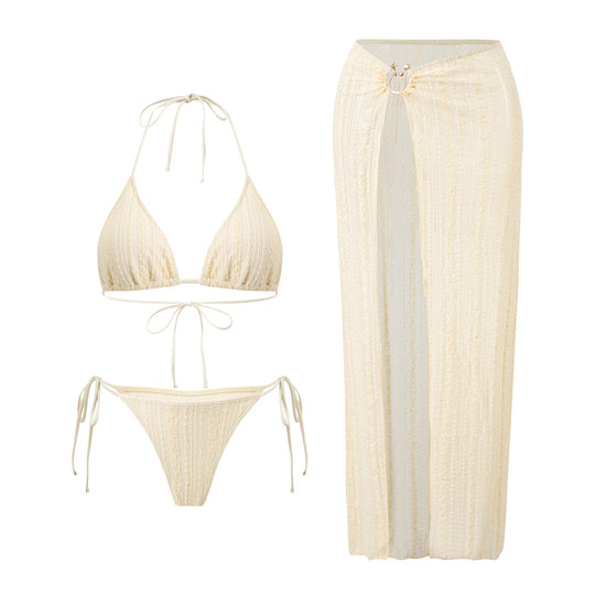 Damen Triangel-Bikini mit raffiniertem Wickelrock R&B