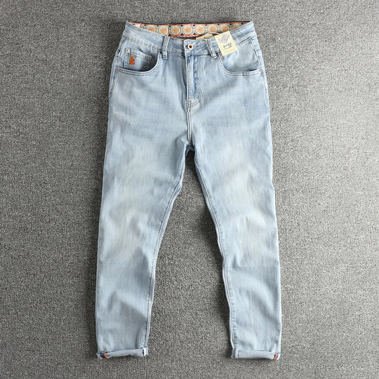 Damen Slim-Fit Jeans mit hohem Bund und Vintage-Effekt R&B