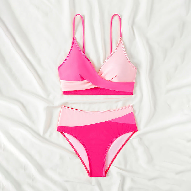 Damen Bikini-Set mit elegantem Wickeldesign und hohem Beinausschnitt R&B