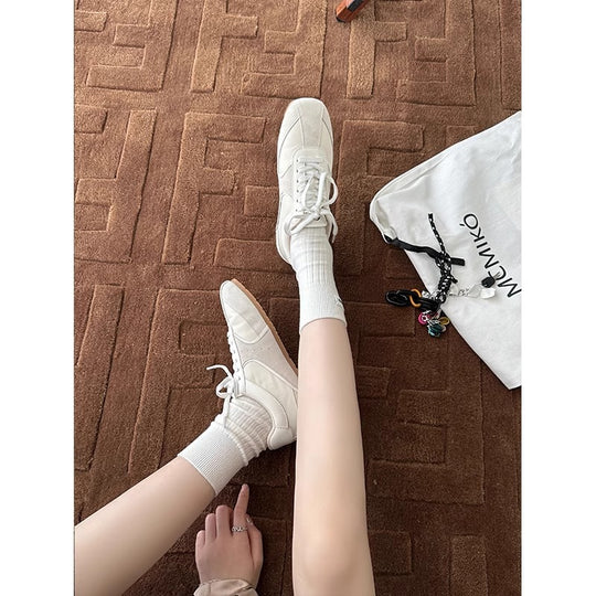 Damen sportliche Sneakers aus hochwertigem Wildleder und atmungsaktiver Mesh-Oberfläche R&B