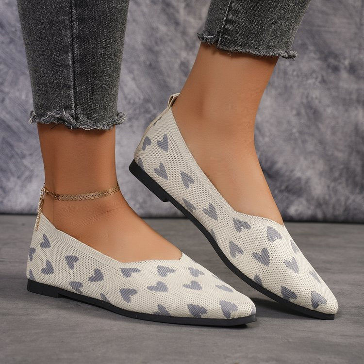 Damen modische Slipper mit Herzmuster R&B