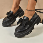 Damen modische Ballerinas mit dekorativer Schleifenverzierung und rutschfester Sohle R&B