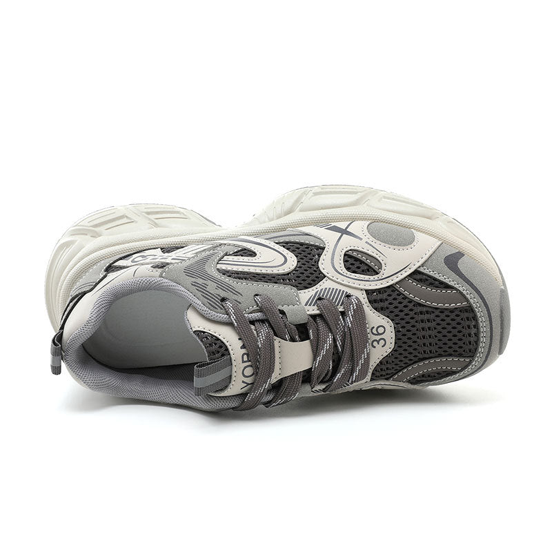 Damen sportliche Lauf Sneakers mit atmungsaktiver Mesh-Oberfläche und dämpfender Sohle R&B