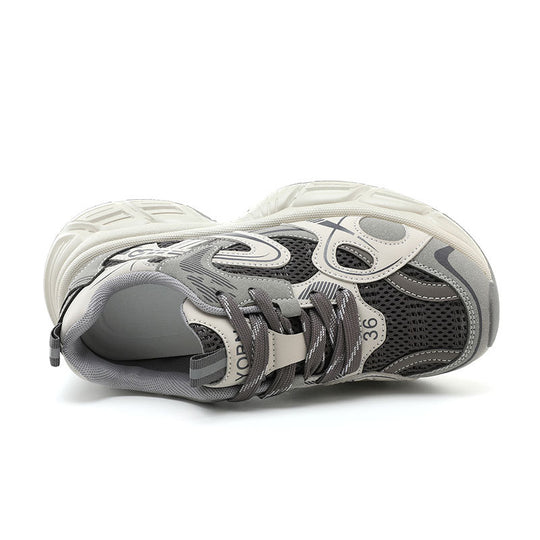 Damen sportliche Lauf Sneakers mit atmungsaktiver Mesh-Oberfläche und dämpfender Sohle R&B