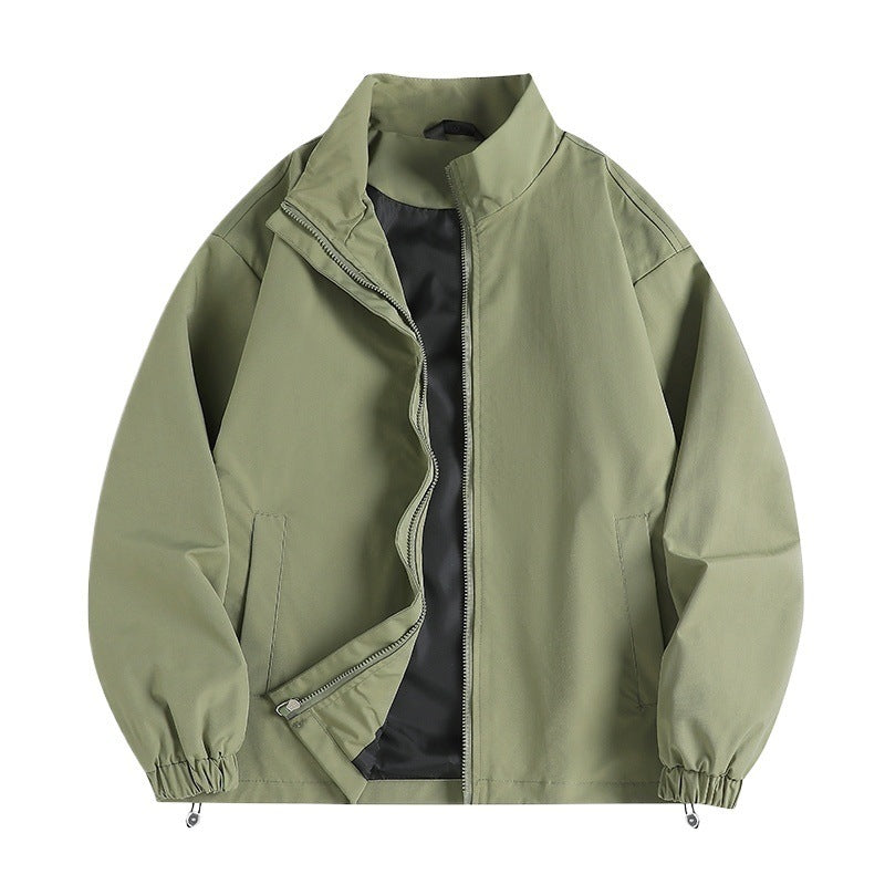 Herren lässige Windjacke mit hochabschließendem Kragen und praktischen Taschen R&B