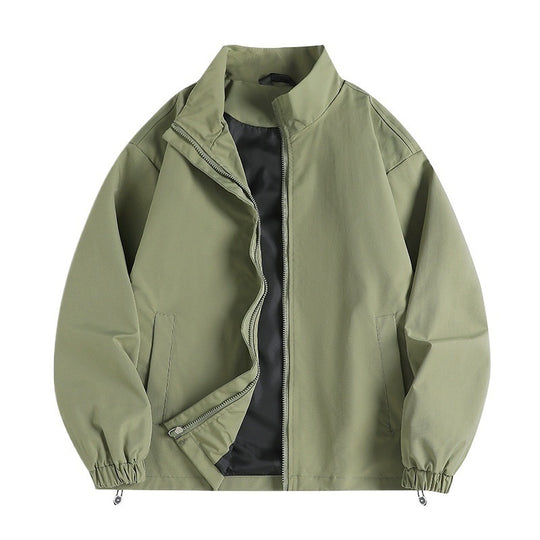 Herren lässige Windjacke mit hochabschließendem Kragen und praktischen Taschen R&B