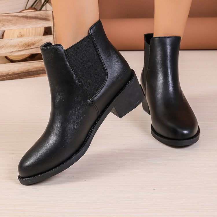 Damen Chelsea-Stiefeletten aus veganem mit elastischen Seiteneinsätzen R&B