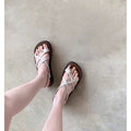 Damen komfortable Zehensandalen mit rutschfester Sohle R&B