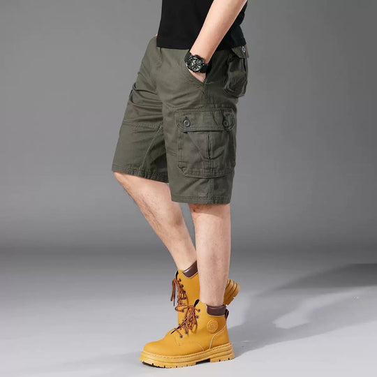Herren Cargo-Shorts mit einer Vielzahl von praktischen Taschen und verstellbarem Bund R&B