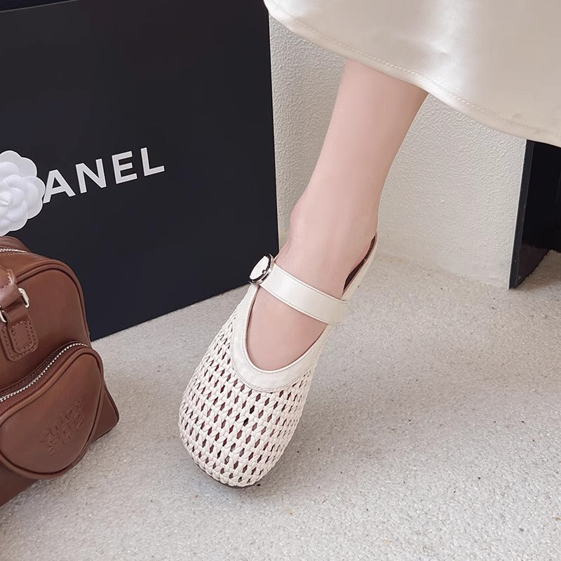 Damen Komfortable Clogs mit elegantem Riemen und luftigen Netzdesign R&B