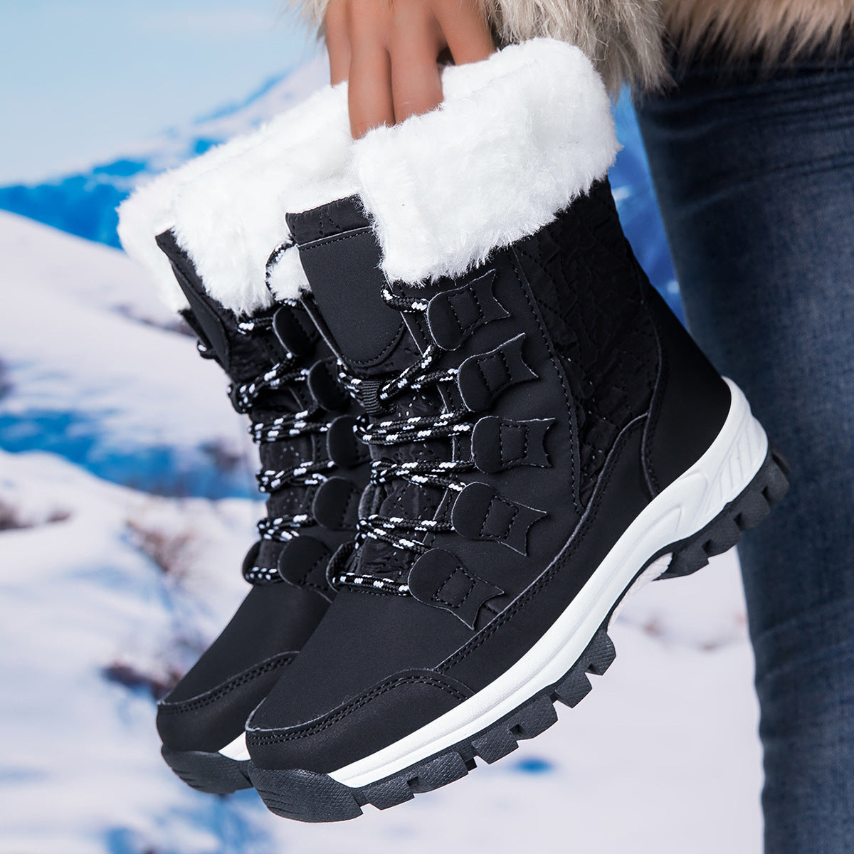 Damen Winter-Wanderstiefel mit isolierender Fütterung und rutschfester Sohle R&B