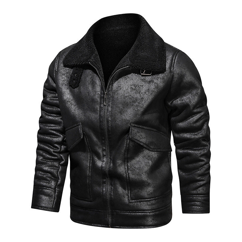 Herren jacke mit warmem Fleeceinnenfutter und praktischen Taschen R&B