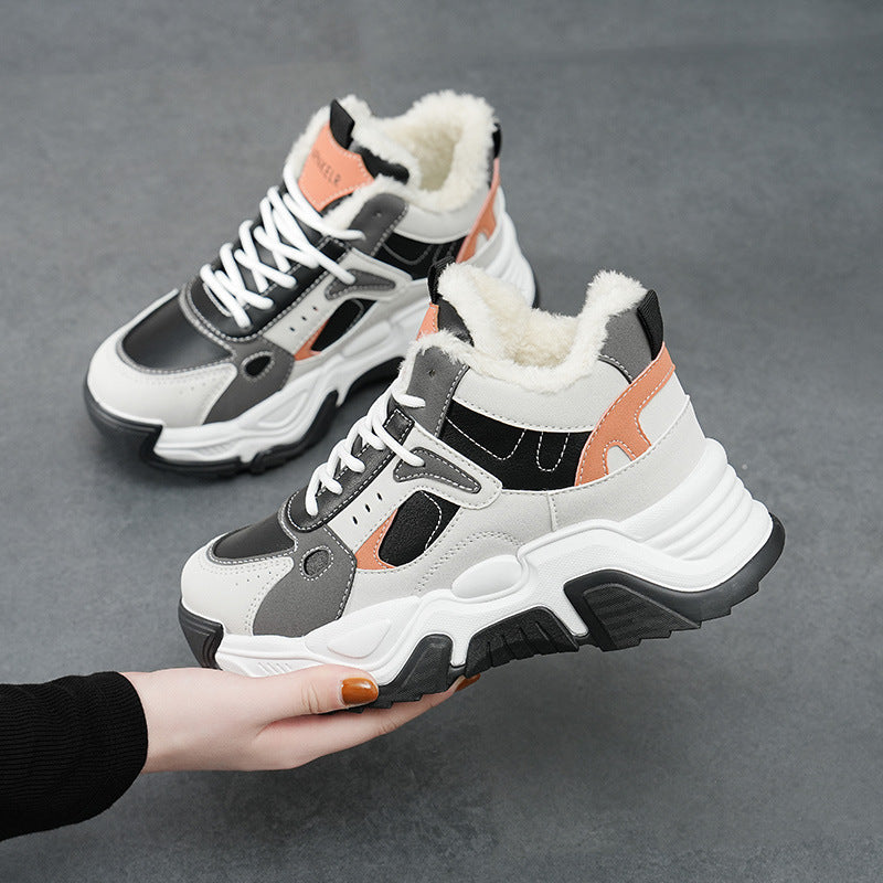 Damen modische High-Top Sneakers mit weichem Innenfutter und rutschfester Sohle R&B