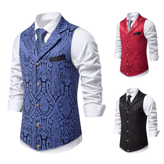 Herren elegante Weste mit kunstvollem Muster R&B