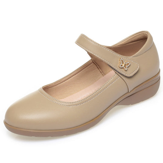 Damen Komfortable Ballerinas mit luftiger Lochmusterung und verstellbarem Riemen R&B