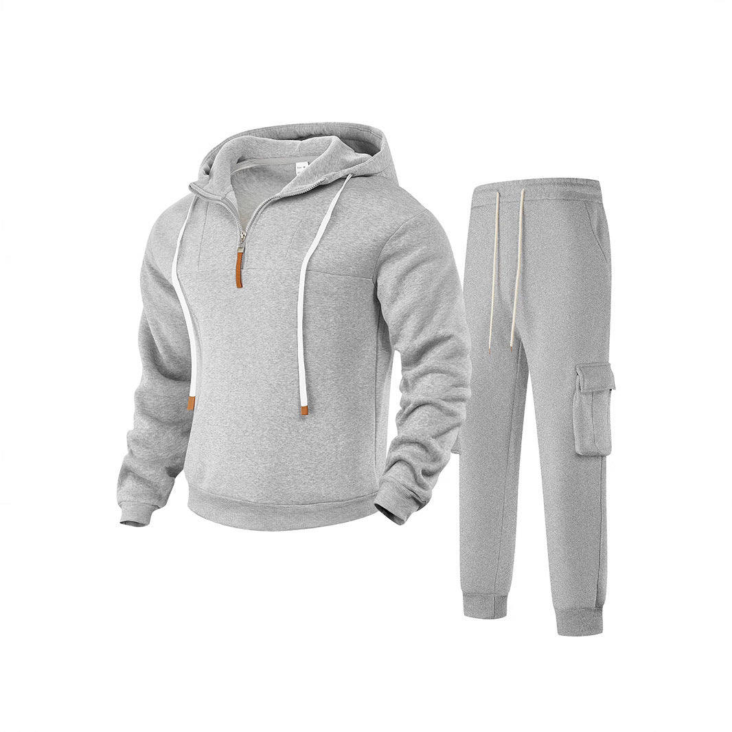 Herren sportlicher Jogginganzug mit modernem Reißverschluss und praktischen Taschen R&B