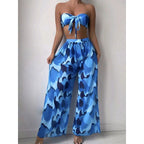 Damen Bikini-Set mit elegantem Wickelrock und modischem Muster R&B