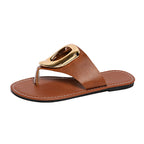 Damen modische Zehentrenner-Sandalen mit glamourösem Schmuckdetail und rutschfester Sohle R&B