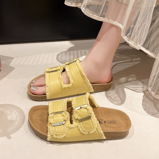 Damen Komfortable und stilvolle Clogs mit doppeltem Riemen und Verstellbarem Schnallenverschluss R&B