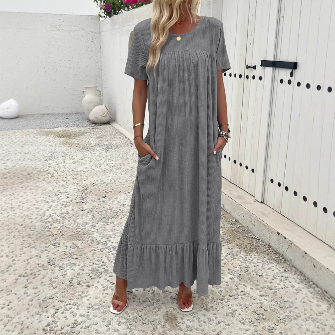 Damen Maxi-Kleid mit praktischem Taschen-Design R&B