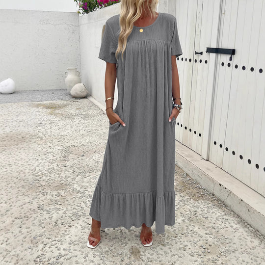 Damen Maxi-Kleid mit praktischem Taschen-Design R&B