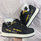Damen Modische Sneakers mit kariertem Design und gepolsterter Innensohle R&B