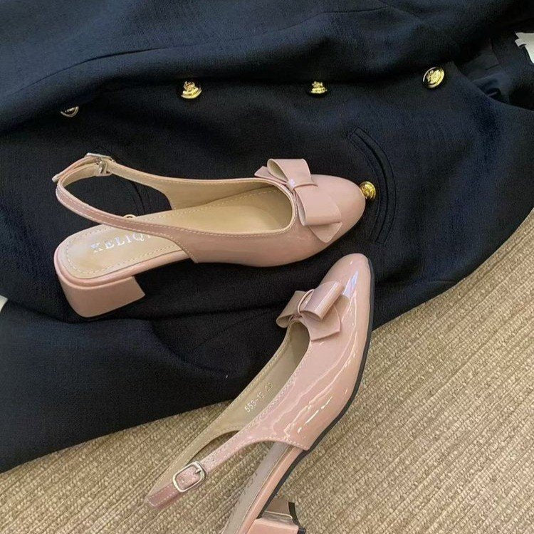Damen elegante Sling-Pumps mit modischer Schleifenapplikation R&B
