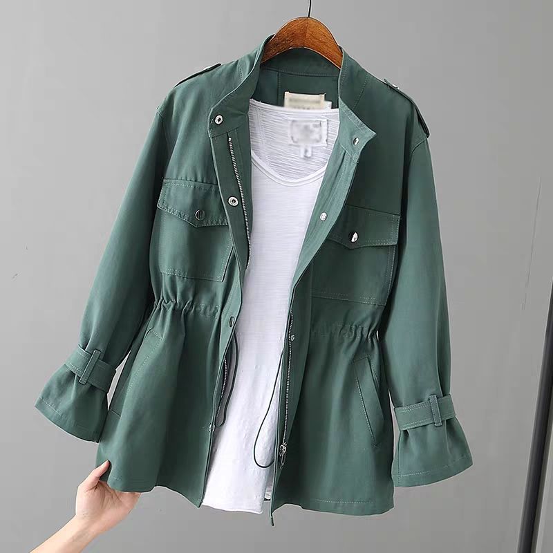 Damen Praktische Freizeitjacke mit verstellbarem Bund und Taschen R&B