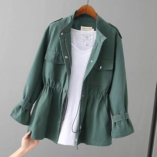 Damen Praktische Freizeitjacke mit verstellbarem Bund und Taschen R&B