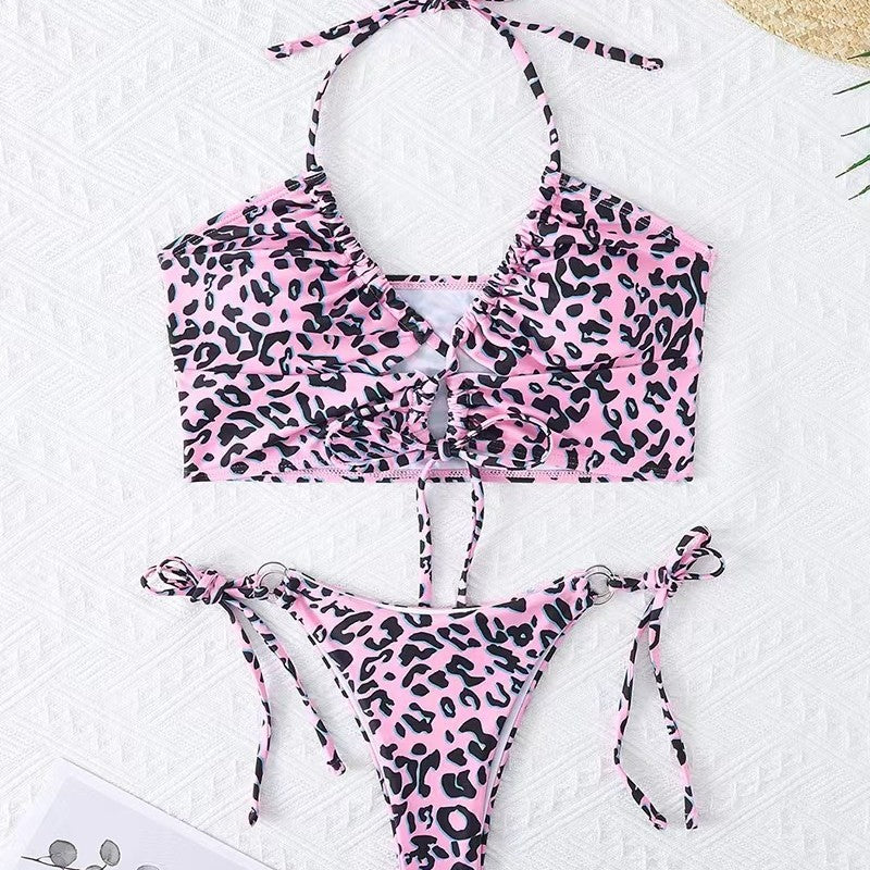 Damen Bikini-Set mit aufregendem Leopardenmuster und verstellbaren Trägern R&B