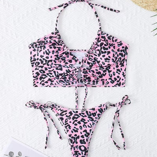 Damen Bikini-Set mit aufregendem Leopardenmuster und verstellbaren Trägern R&B