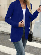 Damen Strickjacke mit offenen Front und praktischen Taschen R&B