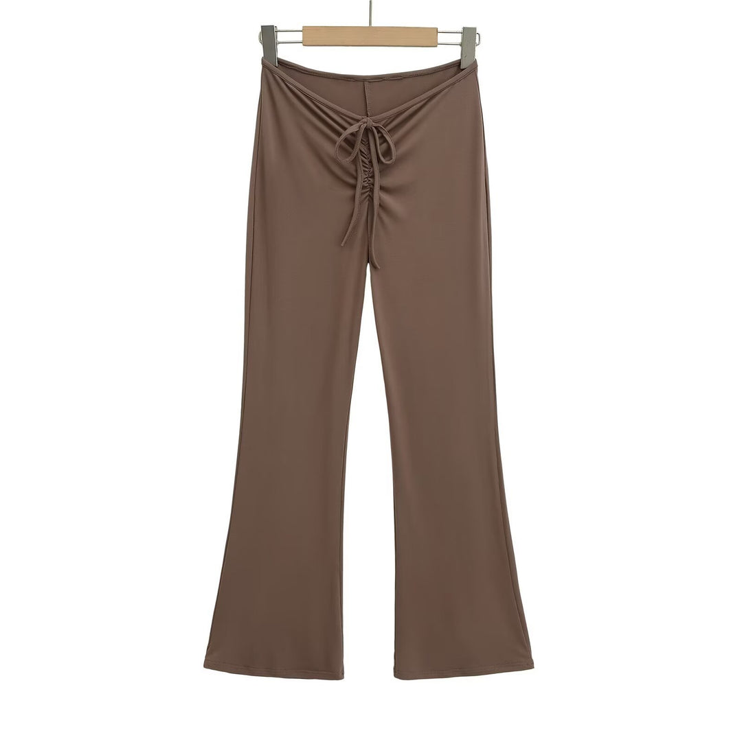 Damen Leggings mit verstellbarem Taillenzug und schickem Flared-Schnitt R&B