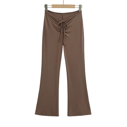 Damen Leggings mit verstellbarem Taillenzug und schickem Flared-Schnitt R&B