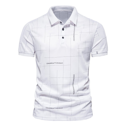 Herren Poloshirt mit modernem grafischen Druck und atmungsaktiver Funktion R&B