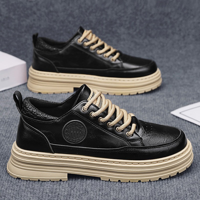 Damen Casual Leder Sneakers mit rutschfester Sohle und atmungsaktiver Oberfläche R&B