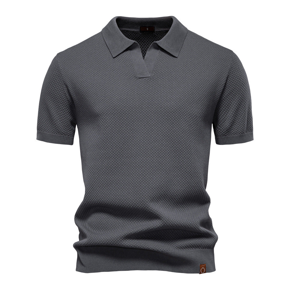 Herren Kurzärmliges Polo-Shirt mit strukturiertem Design