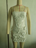 Damen Elegantes Cocktailkleid mit zarter Blumenstickerei R&B